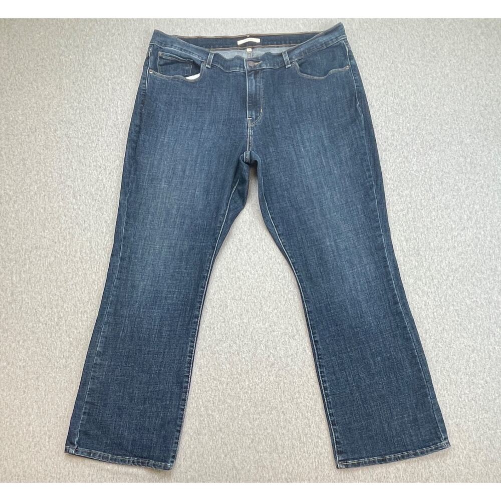 Levis Jeans Womens 18S (34x30) Blue Cotton Blend Stretch Classic Bootcut Leg
